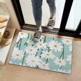thumbnail image 2 of Teal Daisy Flower White Blooms Pattern Door Rugs,Washable Non Slip Door Mats Indoor,Decorative Door Mats,Entry Mat Indoor for Entrance,Bedroom,Kitchen,Bathroom,16"x24", 2 of 6