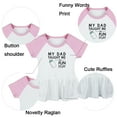 thumbnail image 2 of My Dad Taught Me Fun Stuff Funny Dresses For Baby, Newborn Babies Skirts, Infant Princess Dress, 0-24M Kids Graphic Clothes (Pink Raglan Dresses, 0-6 Months), 2 of 5