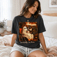 thumbnail image 4 of Mentally I’m Here Fall Ghost Comfort Colors Shirt, Cozy Autumn Pumpkin Coffee Graphic Tee, Halloween Gift for Women, 4 of 6