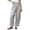 Black, variant on Women's Gingham Plaid Pants Cotton Trousers Elastic Waist Loose Wide Leg Casual Summer with Pockets,Purple,Women's S-XXL