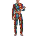 thumbnail image 5 of Pijama de tiburón con acuarela y estampado de arte pop para hombre, conjunto de pijama de manga larga, 2 piezas, estampado de primavera, regalo de cumpleaños, 5 of 5