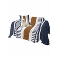thumbnail image 2 of Modern Brown Blue Couch Cover for Dogs, Boho Contemporary Geometric Striped Washable Sofa Covers Slipcover for Pets Dogs Futon Cover, Couch Recliner Covers, Oversized Chair Slipcover 71"x91", 2 of 9