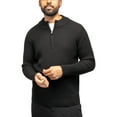 thumbnail image 4 of X RAY JEANS Mens Ribbed Mock Neck Quarter-Zip Sweater, Black, L, 4 of 8