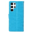 thumbnail image 3 of Designed for Samsung Galaxy S24 Ultra Case, Wrist Strap Flip Kickstand PU Leather Wallet Case Cash Card Slots Holder, Protective Shockproof Pattern Women Cover for Samsung Galaxy S24 Ultra, Blue, 3 of 7