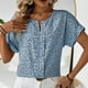 thumbnail image 1 of Fiudx Ofertas Flash Del Día Solo En Línea Top Casual de Manga Corta Estampado con Cuello En V para Mujer Top/Camisa con Cuello En V de Manga Corta, 1 of 4