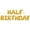 Gold, variant on Letter Balloons - HALF BIRTHDAY 16" Inch Alphabet Letters Foil Mylar Balloon Half Birthday Party Banner (Gold)