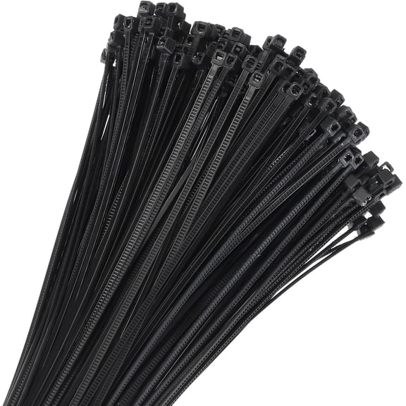 BDKWID-1000pcs 5 Inch 11 Lbs Cable Zip Ties Self-Locking Small Nylon Cable Tie Wraps 1/8" for Cord Management, Black