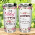 thumbnail image 2 of Sisters Gifts from Sister, Oldest Sister Tumbler with Lid 20 oz Stainless Steel, Seester Like A Sister Mug, Birthday Gifts for Sister, 2 of 6