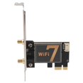 thumbnail image 2 of Carte réseau sans fil trois bandes BE200NGW 8774 Mbps PCIE avec antenne d'extension pliable 12 dB pour ordinateur de bureau, 2 of 4