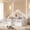 White, variant on Mirightone Twin Size Montessori Floor Bed with LED Light, Storage Bookcase & Safety Rail, Solid Pine Wood  House Floor Bed, No Box Spring Needed(Natural)