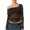 Brown, variant on Musuos Womenacute;s Slim Ruched Tops Long Sleeve Solid Color Asymmetric Off Shoulder Spring Summer T-shirt