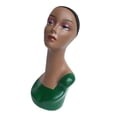 thumbnail image 2 of Cabeza de maniquí Mujer perfecl Modelo peluca Joyería Exhibición verde, 2 of 7