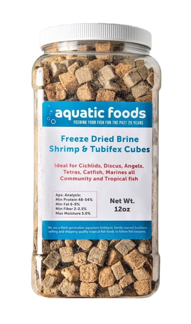 Freeze Dried Floating Brine Shrimp and Tubifex Cubes for All Tropical