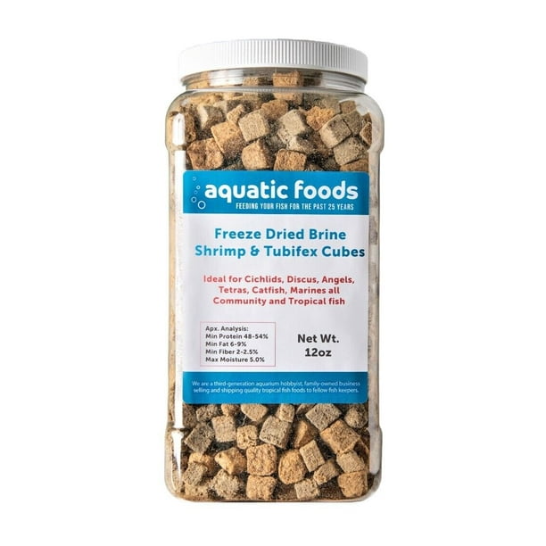 Freeze Dried Floating Brine Shrimp and Tubifex Cubes for All Tropical