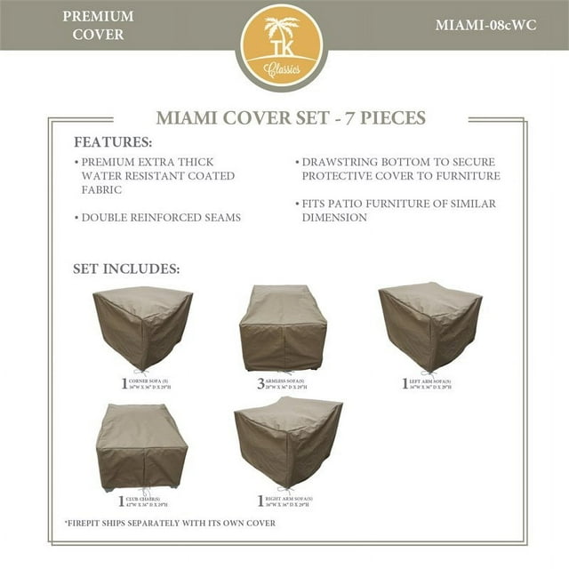 Ensemble de Housse de Protection MIAMI-08c