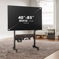 thumbnail image 3 of FITUEYES Rolling TV Stand for 40-85 inch Large LCD/LED TVs, Height Adjustable and with One Shelf, 3 of 8