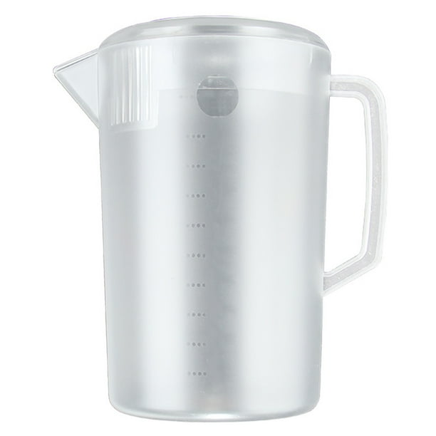 Jarra De Agua De Gran Capacidad, Tetera Esmerilada De Plástico PC Para Mezclar Bebidas, Jarra Con Báscula Y Tapa Y Resistente Al Calor
