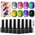 thumbnail image 1 of Set de esmaltes de uñas en gel MIZHSE Cat Eye con barra magnética, 8 colores, 1 of 8