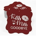 thumbnail image 2 of Inkdotpot Pack Of 100 Real Silver Foil Bracket Shape Paper Tags Kiss The Miss Goodbye Bridal Shower Favor Hang Tags, 2 of 7