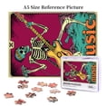 thumbnail image 6 of 500 PCS Funny Skull Playing Guitar 500 Piece Vibrant Wooden Jigsaw,Wonderful Imagination,Unique Artwork For Adults,Characterized By Bold And Unique Illustrations,Depicting A Skeleton Playing Guitar, 6 of 6