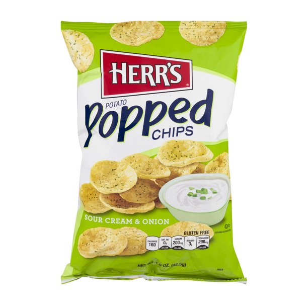 Herr's Potato Chips Popped Sour Cream & Onion
