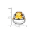 thumbnail image 3 of 6.96 Carat (Ctw) Antiqued Citrine Ring Sterling Silver, 3 of 6
