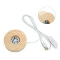 thumbnail image 4 of Base Iluminada LED Interfaz USB Material De Madera De Roble Redondo, 4 of 7