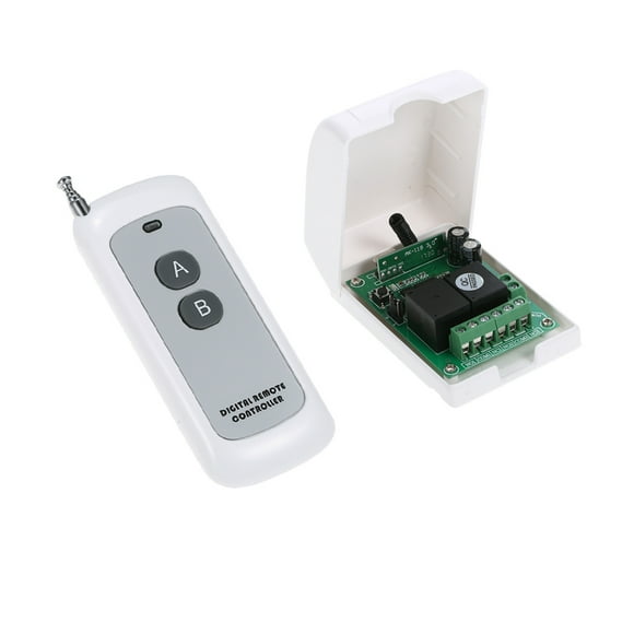 Smart Home 433Mhz RF DC 2CH Learning Code Switch Relay Universal Remote Switch System and Long 500M RF Remote Controls 1527