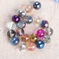 thumbnail image 4 of U8MO Colorful Plated Round Disco Ball 6mm 8mm 10mm 12mm 96 Facets Crystal Glass Beads-Opal Half Blue-12mm 10pcs, 4 of 5