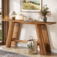 thumbnail image 6 of TRIBEWOOD 70.9" Solid Wood Console Table, Narrow Long Sofa Table Behind Couch for Living Room, Brown, 6 of 7