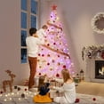 thumbnail image 2 of Senfot 6FT White Christmas Tree with 150 Led Lights, Artificial Christmas Tree with 288 Branch Tips & Sturdy Metal Stand, Indoor Outdoor Christmas Decoration for Home Office, Holiday,Party, 2 of 9