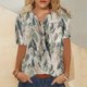 thumbnail image 2 of Camisa de manga corta con estampado de moda informal para mujer Fridja  qw5533, 2 of 5