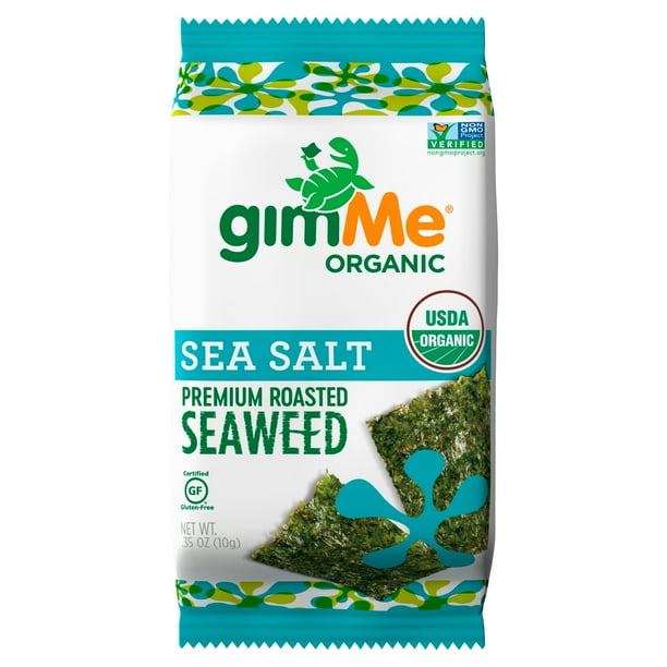 Gimme Organic Sea Salt Premium Roasted Seaweed, .35 oz