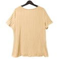 thumbnail image 5 of Ltctricy Women's Tunic Tops Plus Size Short Sleeve Scoop Neck Button Front Ribbed Knit T Shirts Loose Casual Tee Blouses, 5 of 5