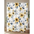 thumbnail image 4 of Shower Curtains Waterflowers Sunflowers Bath Curtain Yellow Flowers Waterproof Bathroom Shower Curtain Set with Hooks Decoration 36 x 72 Inches, 4 of 7