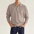 thumbnail image 2 of Fabrcox Polo Shirts for Men Long Sleeve Regular Fit Collared Men Golf Shirt Button Down Casual Outdoor Sports Office Work Shirt Men XL, 2 of 6
