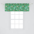 thumbnail image 2 of Ambesonne Tropical Window Valance, Caribbean Botany Flamingos, 42" x 18", Sea Green Salmon, 2 of 3