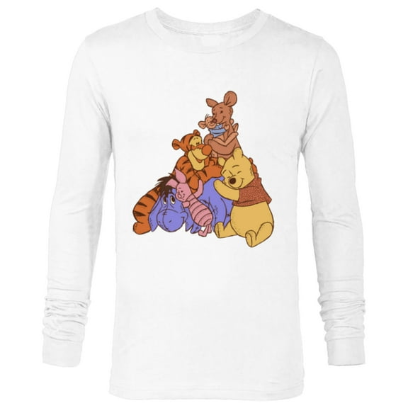 Disney Winnie the Pooh Hundred Acre Kanga Roo Group Hug - Long Sleeve T-Shirt for Men - Customized-White