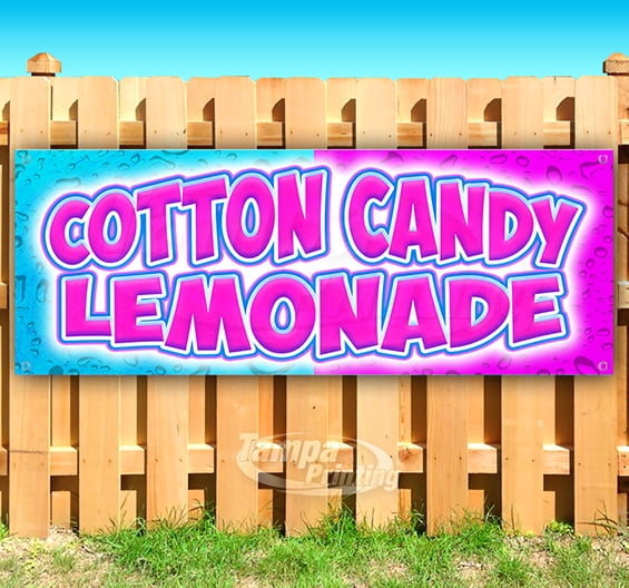 Cotton Candy Lemonade 13 oz Vinyl Banner With Metal Grommets, Wal-mart, Wal...