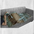 thumbnail image 6 of Anchor Soft Flannel Fleece Blanket, Timeworn Marine on Weathered Wooden Planks Rustic Nautical Theme Pattern, Cozy Plush for Indoor and Outdoor Use, 50" x 60", Pale Blue Brown Teal, by Ambesonne, 6 of 6