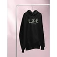 thumbnail image 3 of Life Is Beggining Daisies Hoodie Women -Image by Shutterstock, Female 4X-Large, 3 of 4