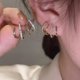 thumbnail image 1 of (2 pares) Manchette de Boucle d'oreille de Griffe pour Les Femmes, Boucles d'oreilles d'aiguille de Zircon, Boucle d'oreille de Manchette de Griffe-----, 1 of 5