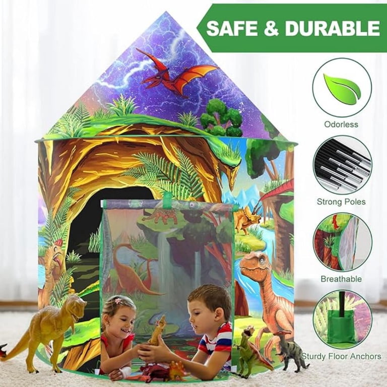 Nicecastle Dinosaur Pop-Up Kids Play Tent, Indoor/Outdoor photo 3