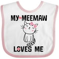 thumbnail image 3 of Inktastic My Meemaw Loves Me Girls Girls Baby Bib, 3 of 4