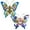Blue+Purple, variant on ZOELNIC Butterfly Wall Decor, 3D Art Butterflies Metal & Glass Decorations for Garden, Living Room, Bedroom, Indoor / Outdoor Purple