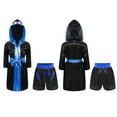 thumbnail image 3 of Zaldita Costumes de Boxe pour Garçons et Filles Tenues de Fête 2 Pcs Robe de Boxe et Shorts de Boxe Noir&Bleu 8, 3 of 4