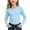 Light Blue, variant on Bixock Toddler Girls Long Sleeve Shirts,Kids Crewneck Pullover Tops Solid Color Ribbed Knit Layering Top Girls Shirt for Everyday Casual Out Girls Clothings