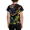 thumbnail image 5 of CONZONE Toddler Boys Tshirts Dinosaur Graphic Short Sleeve T-Shirt for Boys Crew Neck Lightweight Loose Fit Kids Spring Summer Tops, 5 of 5