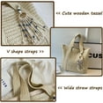 thumbnail image 7 of Straw Bag Large Beach Bag for Women Summer Woven Tote Bag with Zipper Lightweight Shoulder Handbags for Vacation, 7 of 7