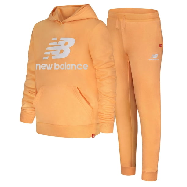 New Balance Girls' Jogger Set - 2 Piece Fleece Hoodie and Joggers